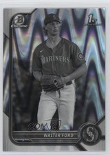 2022 Bowman Draft Chrome Black & White RayWave Refractor Walter Ford 15j4