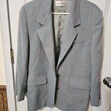 Liz Claiborne Collection Wool Blazer Vintage Green Lined Sz 10 Y2k Union Made