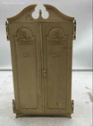 Vintage Barbie Brown Drawers Doll Closet Wardrobe With Inside Accessories