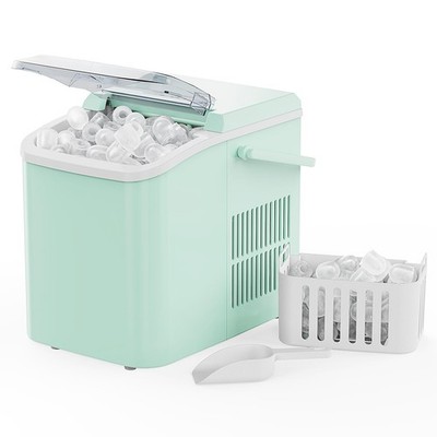 NEWBULIG Ice Makers Countertop with Handle, Portable Ice Machine, 9 Bullet Ice C