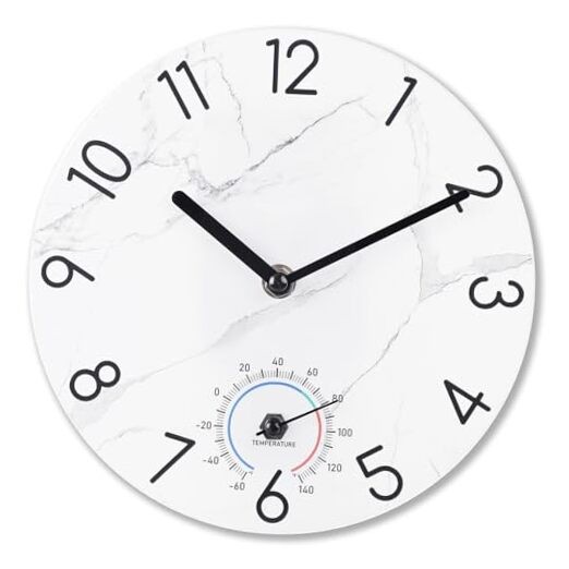 Waterproof With Thermometer Combo Modern Tempered Glass 8" W
