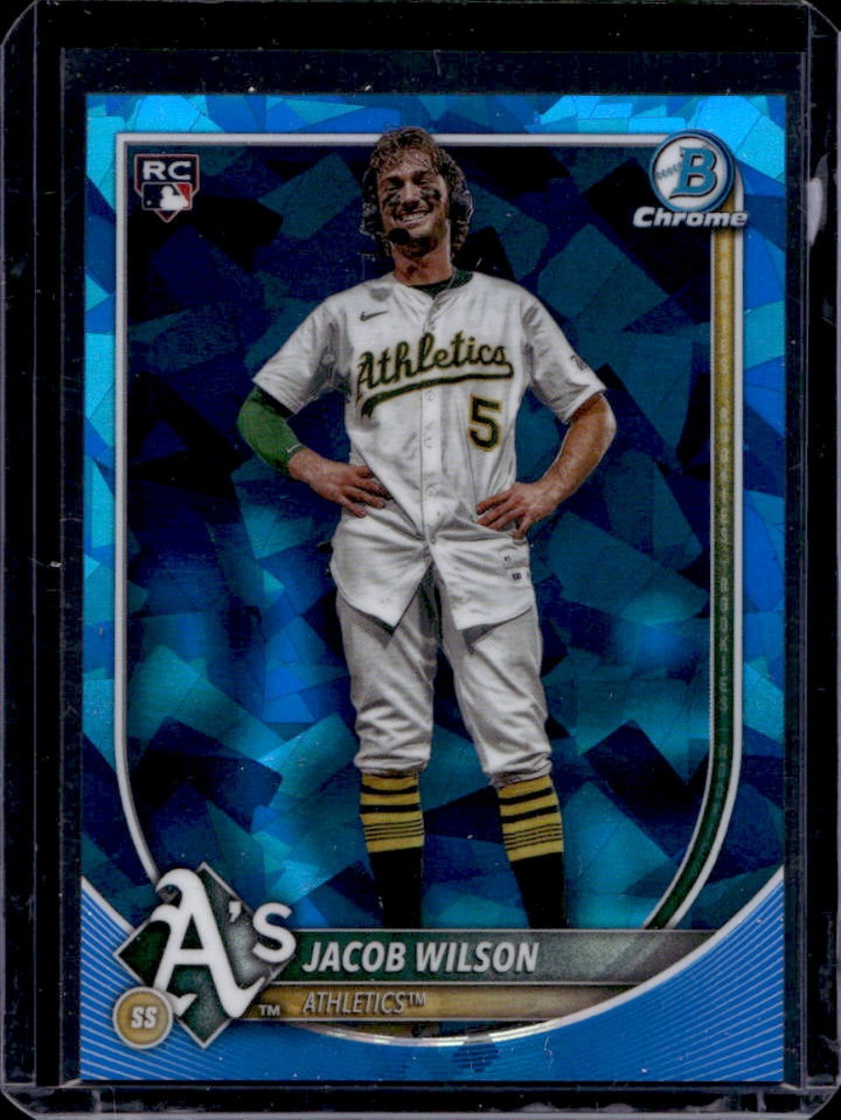 2025 Bowman Chrome Sapphire Jacob Wilson Variation RC Rookie #1 Athletics