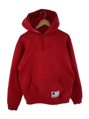 Supreme Hoodie 2018SS CHAMPION HOODED L COTTON RED SOLID Supreme Hoodie 2018SS CHAMPION HOODED L COTTON RED SOLID