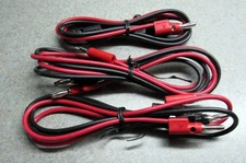 (6) NOS Fluke/Pomona 24" Male Banana-to-Banana Test Leads - Black & Red