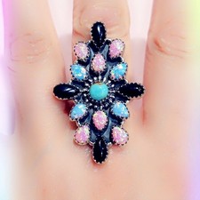 Multi Stone Sterling Gemstone Ring