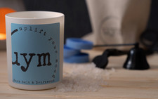 RockSalt & Driftwood Scented Candle, Natural Wax, Fresh Scent 35 hours burn time