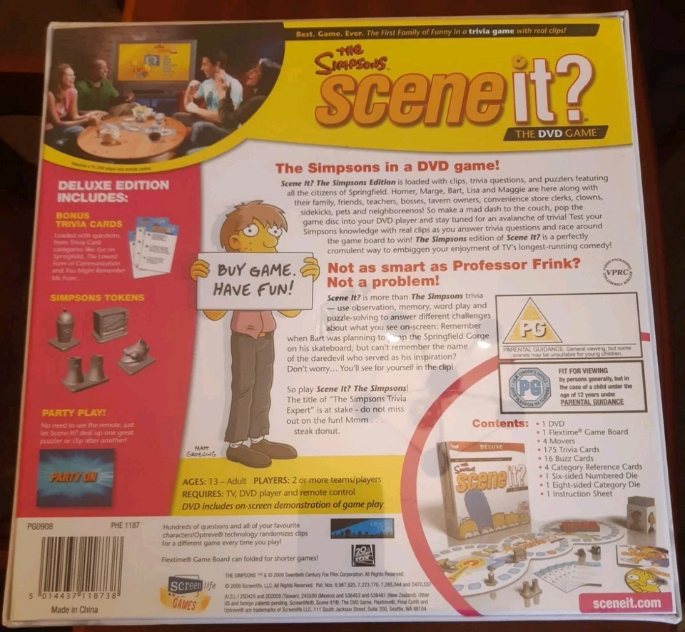 The Simpsons Scene It? The DVD Game Deluxe (Screenlife, 2009) - NEW, Sealed - Image 2 of 4