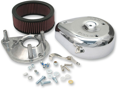 S&S CYCLE Fits Air Cleaner Kit For Super E/Super G 17-0400 - Chrome Teardrop