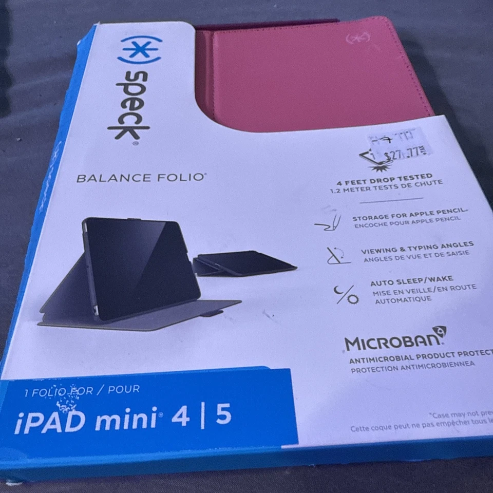 Speck Balance Folio Case With Built In Stand for iPad Mini 4, Pink NEW - Image 3 of 3