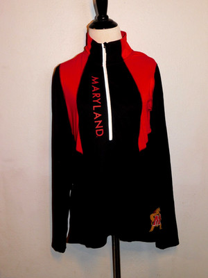 Maryland Terrapins , Women'sSmall 4/6, ½ zip Pull Over Jacket