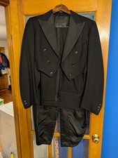 1930s NRA Eagle White Tie Evening Tailcoat and Trousers Size 38