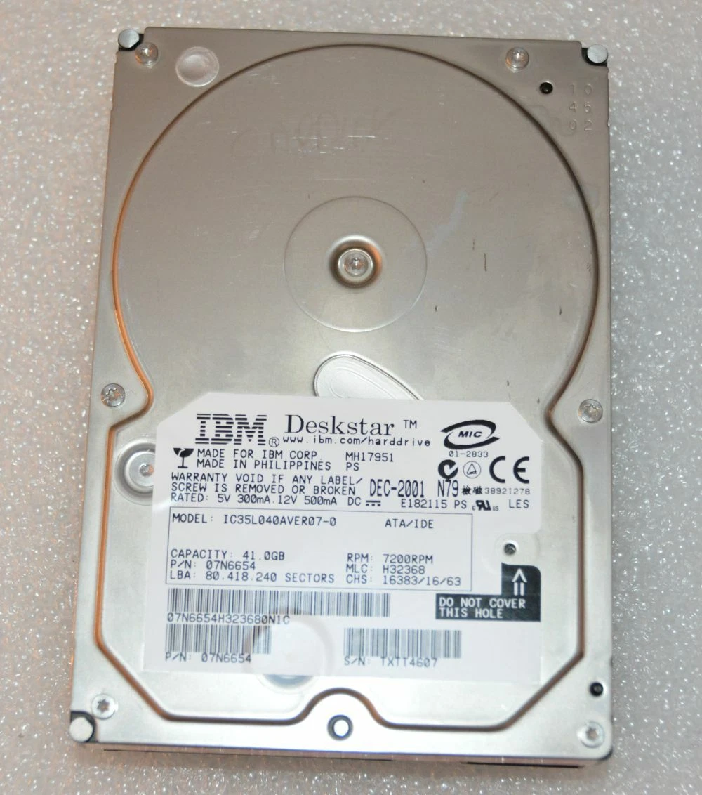 MicroStorage 40GB IDE 3.5 3.5 IDE/ATA Unidad de - Disco Duro (3.5, 40 GB, 7200 RPM