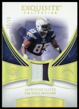 Antonio Gates 2007 Exquisite Collection Gold Patch Jersey 10/15 CHARGERS 