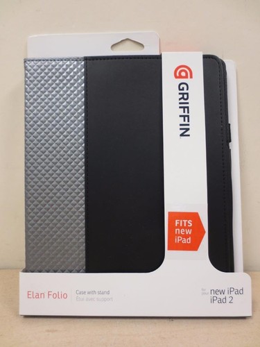 LOT OF 10 Griffin Elan Armor Folio iPad 2, 3, 4th gen Black Silver Trim GB03851 - Picture 2 of 7