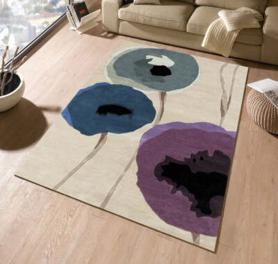 New Flower Hand Tufted Modern design Nz Wool Carpet Area Rug for living ...