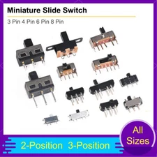 Mini Miniature Slide Switch On/Off 2P3T 2P2T 2-Position 3-Position Toggle Switch