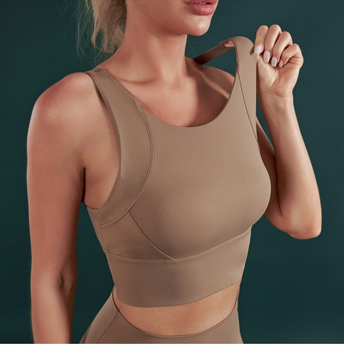 Womens Build Removable Padded Sports Bra Tank Crop Top Vest Gym Fitness Yoga - Picture 3 of 7