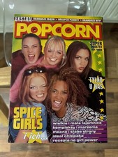 Spice Girls Memorabilia Vintage POPCORN Magazine + 6 Posters RARE!