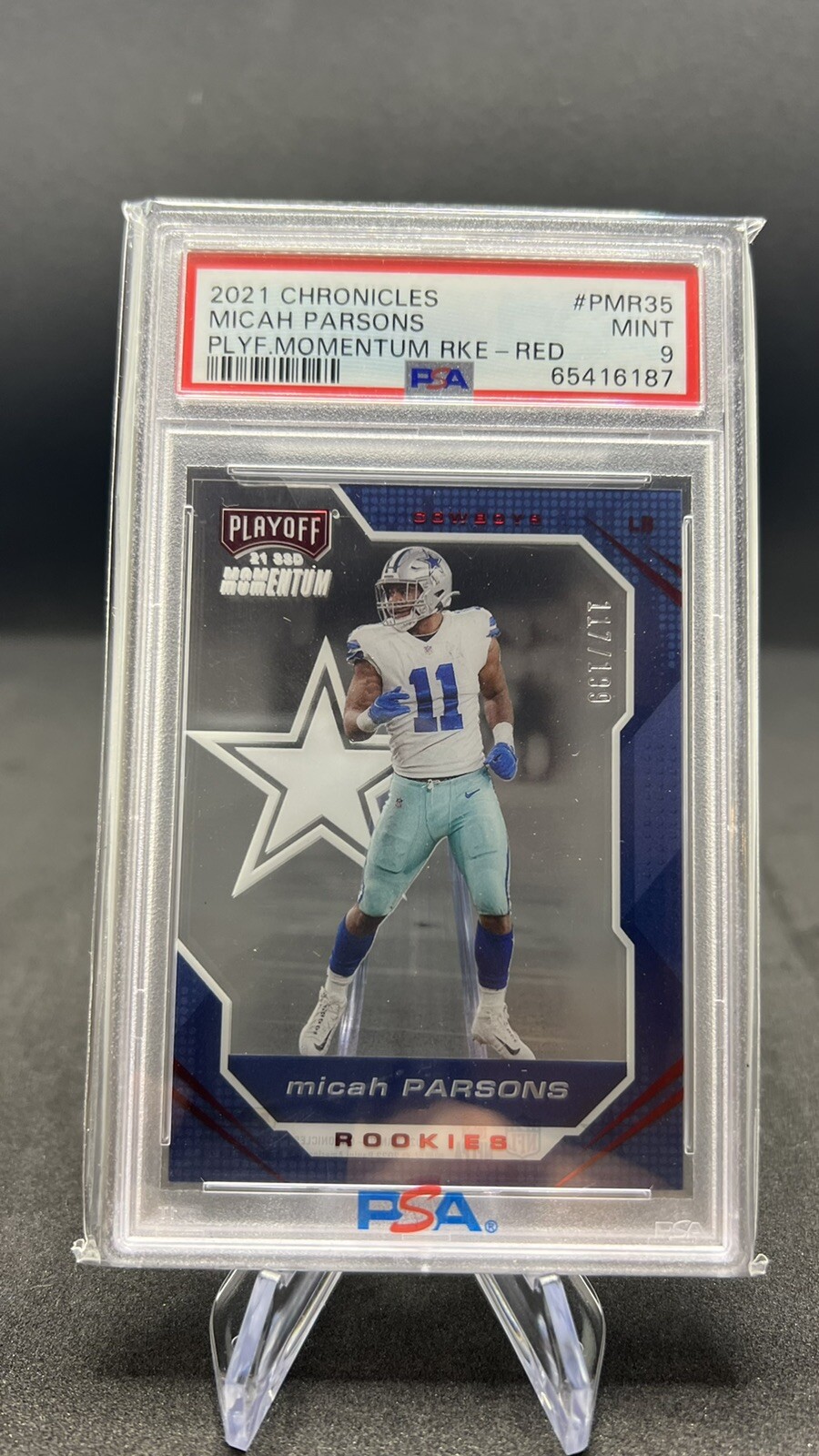 Micah Parsons Panini Chronicles Playoff Momentum Rookies #PMR35 Red