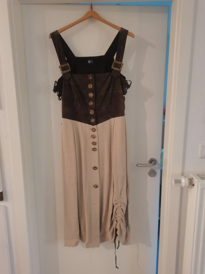Trachtenset - Dirndl+Bluse+Unterrock+Handtasche C&A WILDLEDER/LEINEN 48/XL *TOP* - Bild 2 von 4