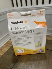 Medela Breast Milk Storage Bags, 6 Oz, 50 Count. New Factory Sealed