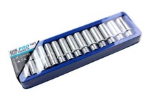US PRO Steckschlüssel-Schiene Für 86 Stecknüsse – Organisiert Alle Antriebsgrößen 1/4", 3/8", 1/2"