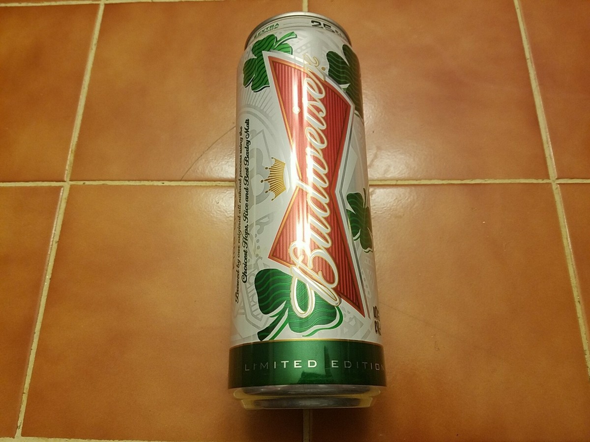 Budweiser 2014 Patrick's Day Limited Edition 25 oz beer can