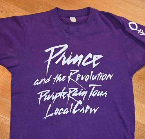 PRINCE Rare! -85 Concert tee t-shirt M Pu 1980s vintage concert t-shirt, vintage, single stitch, B+ condition