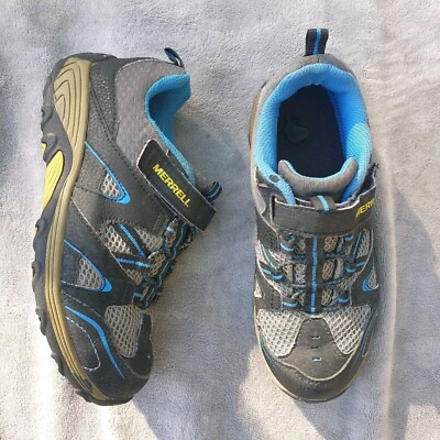 Merrell Boys Hiking Shoes Multicolor Trail Chaser Leather Hook Loop Size 2.5 M