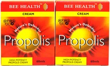 Bee Health PROPOLIS Cream 60mls x 2 Bottles