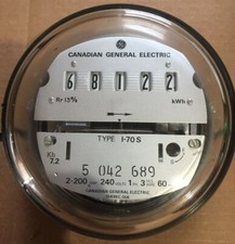 GE- ELECTRIC WATTHOUR METER (KWH) - TYPE I-70S, EZ READ, 240V, 200A CANADA MADE