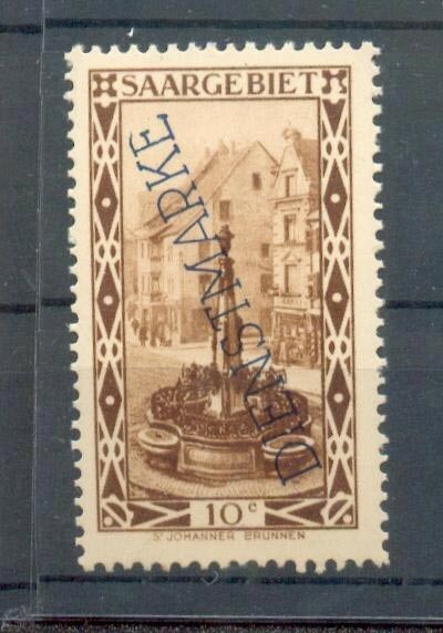 Saar Service 22XI+IV ABART** MNH POSTFRESH+Certified (41478)