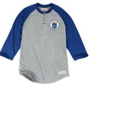 Mitchell & Ness KC Royals Unbeaten Four Button Henley New Mens Sizes $50
