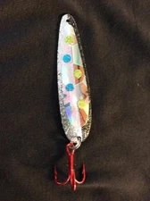 High Percentage Salmon Trolling Spoon With Hyper Vis Tape Not Paint 4 3/4”