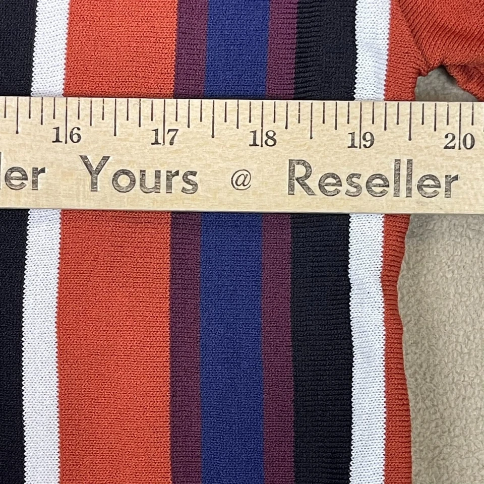 Camisa Paul Jones Adulto Grande Rojo/Azul Rayas Tejida Abotonada Preppy Para Hombre Foto 3 de 4