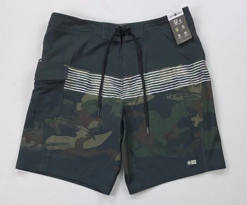 Men's Salty Crew 19" Quick Dry Multi Stretch Camo Board Shorts Swim