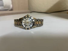 Lucien Piccard Swiss 26986TTBU Sapphire Bezel Diamond dial Two-Tone Watch