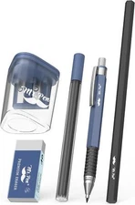 Mechanical Pencil Set, 5 Pcs, 2.0mm Mechanical Pencil, 2.0mm Lead Refill