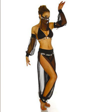 Disfraz de danza del vientre harén negro