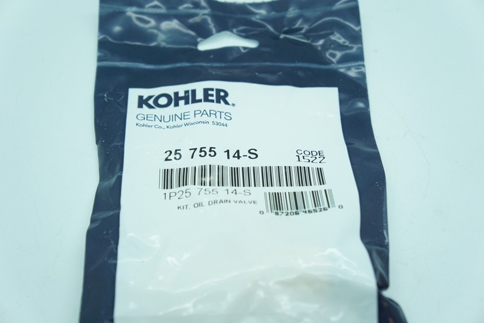 GENUINE OEM KOHLER PART 25 755 14S OIL DRAIN VALVE; COURAGE, COMMAND