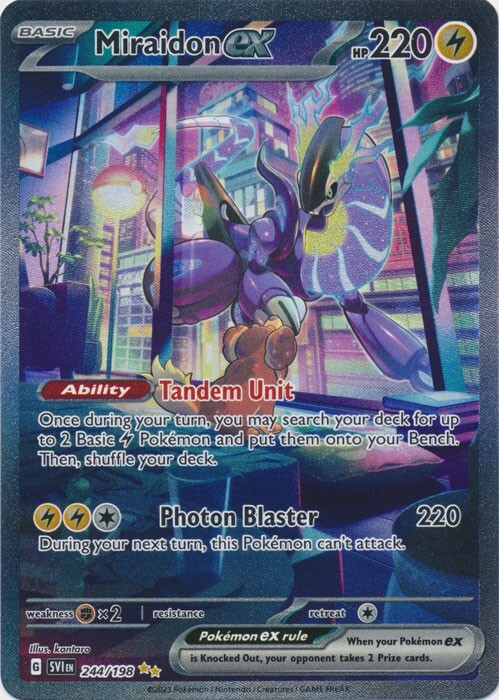 Miraidon ex 244/198 Special Illustration Rare Scarlet & Violet Base Pokemon TCG