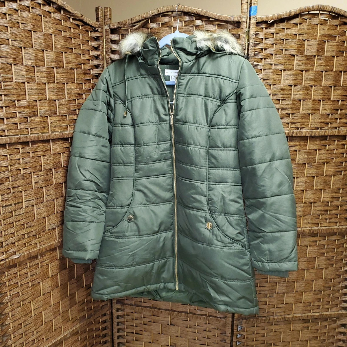 Susan Graver Water Resistant Quilted Puffer Jacket with Hood 