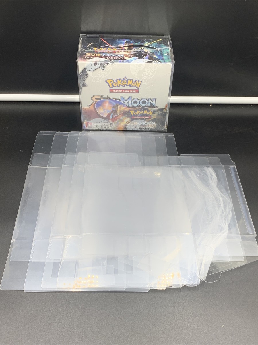 burning shadows booster box case Pokemon Booster Box Plastic Protector Case Sun And Moon Burning Shadows+All  X5