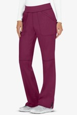 Cherokee Workwear Revolution Women's Pull-On Cargo Scrub Pants - Petite L - Wine