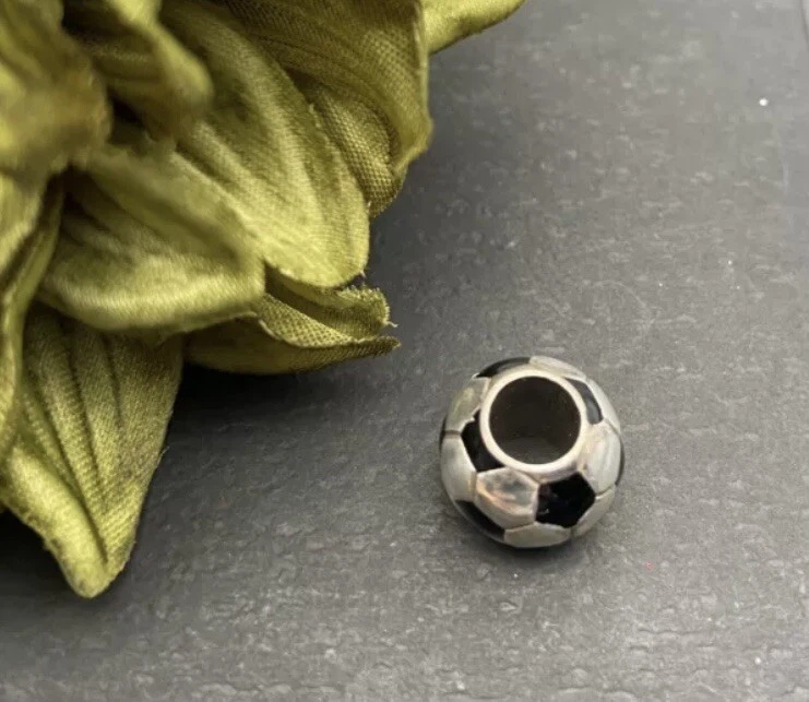 Brighton Bracelet Bead SOCCER BALL Heart Silver Crystal - Image 3 of 4