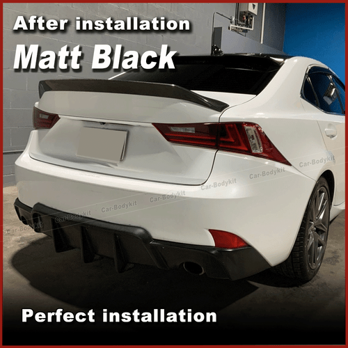 For LEXUS ISF IS F IS250 IS350 IS300 2013-16 Matt Black Rear Bumper Diffuser Lip - Picture 4 of 12