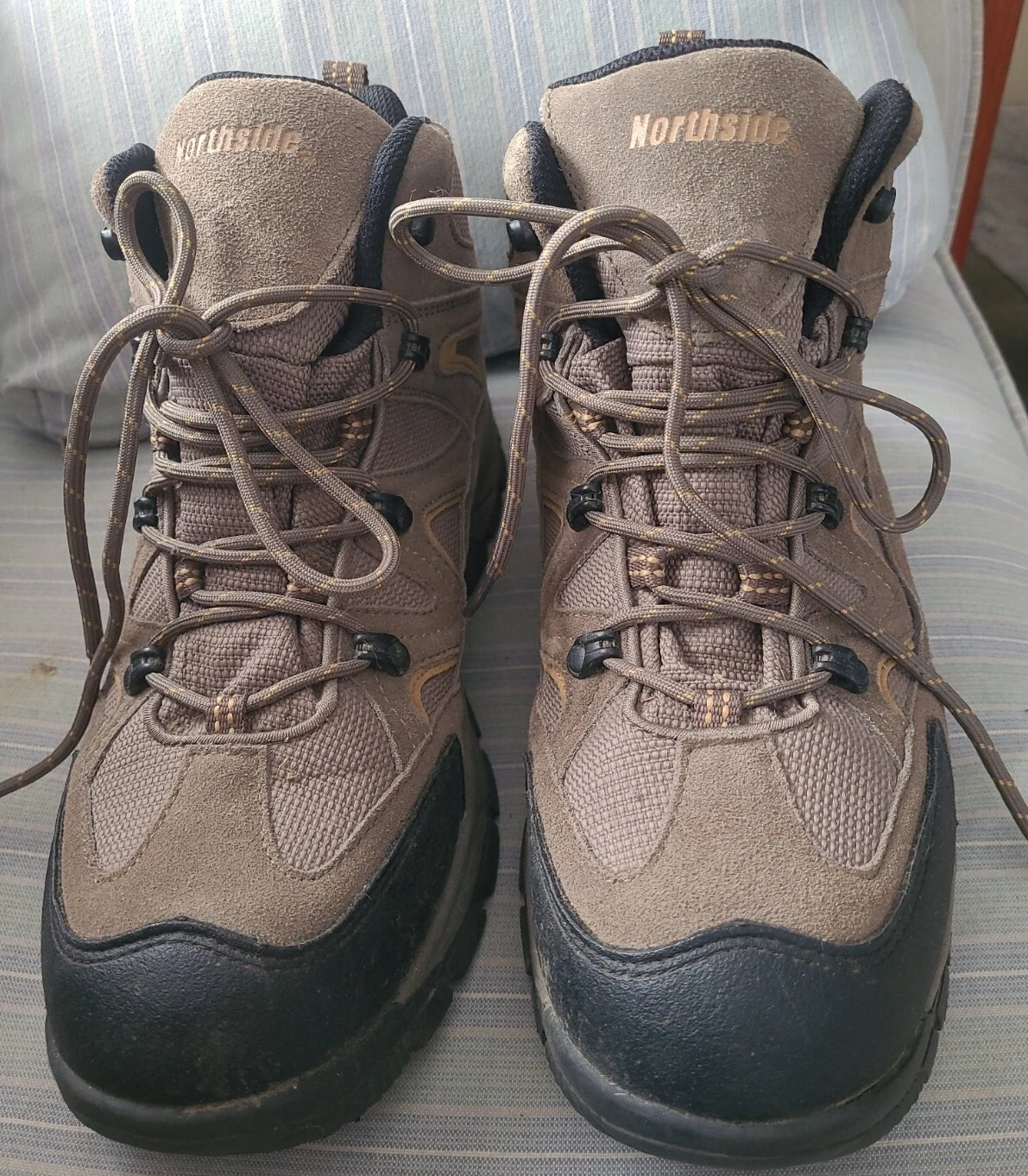 Northside Preowned Mens Brown Waterproof Lace Up Hiking Boots Mens Size 11.5