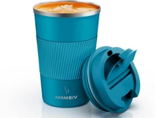 12oz Insulated Travel Mug - Leakproof Stainless Steel Coffee Cup, Hot & Cold Cup