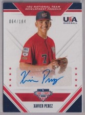 2020 USA Baseball Stars and Stripes 16U Signatures #37 Xavier Perez