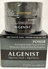 Algenist Power Recharging Night Pressed Serum Full Size 2oz / 60ml Sealed In Box